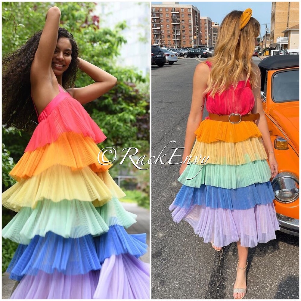 NWT ANTHROPOLOGIE TIERED TULLE MIDI DRESS